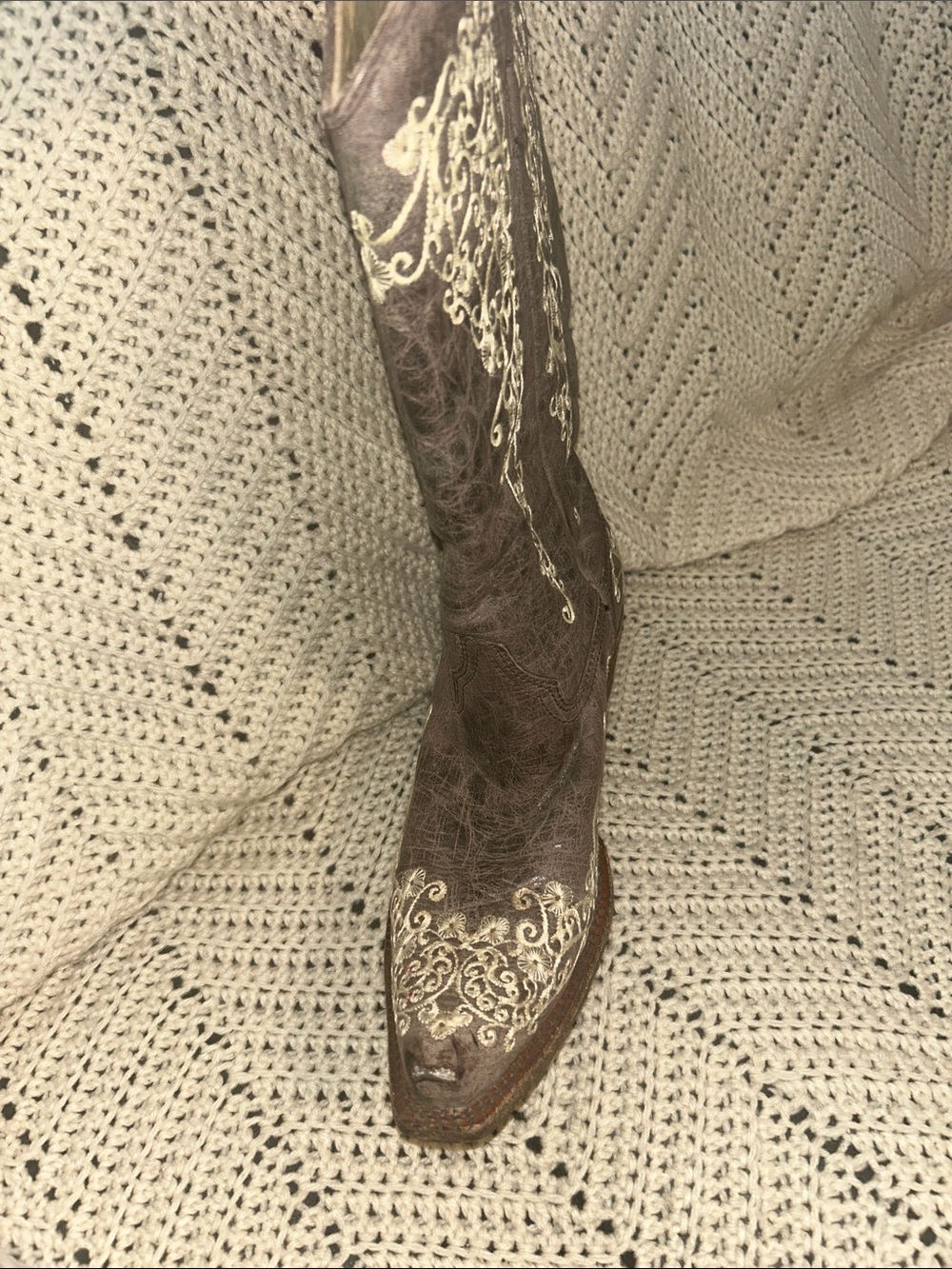 Corral Brown Embroidered Western Heeled Boots - Picture 7 of 13